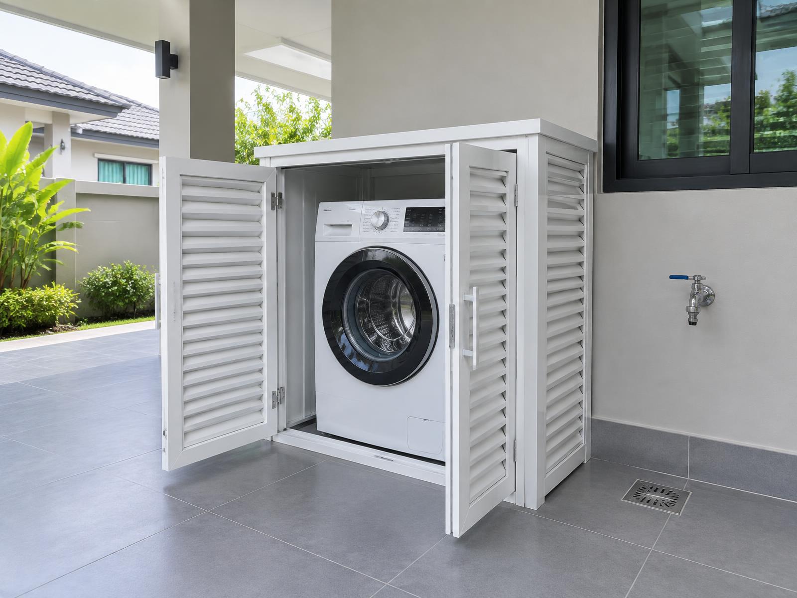 ตู้ครอบเครื่องซักผ้า uPVC
